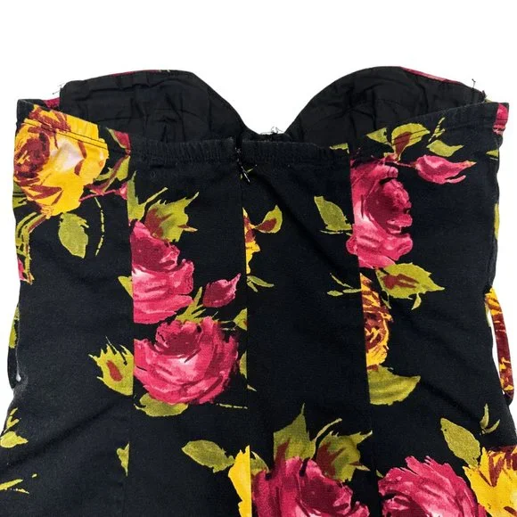 Twenty One Strapless Floral Twill Mini Dress (S) - Picture 4 of 9